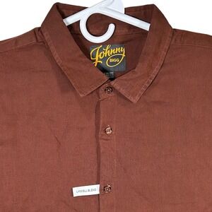 Johnny Bigg Mens Smart Lyocell Blend‎ Shirt Button Up Rust 1XL NEW